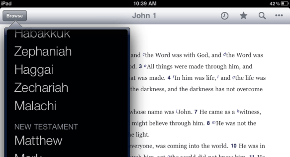ESV iPad Browse