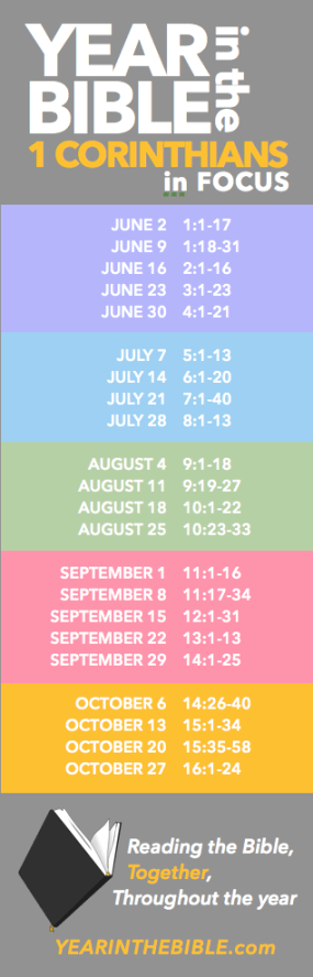 1 Corinthians Reading Plan Bookmark for Web
