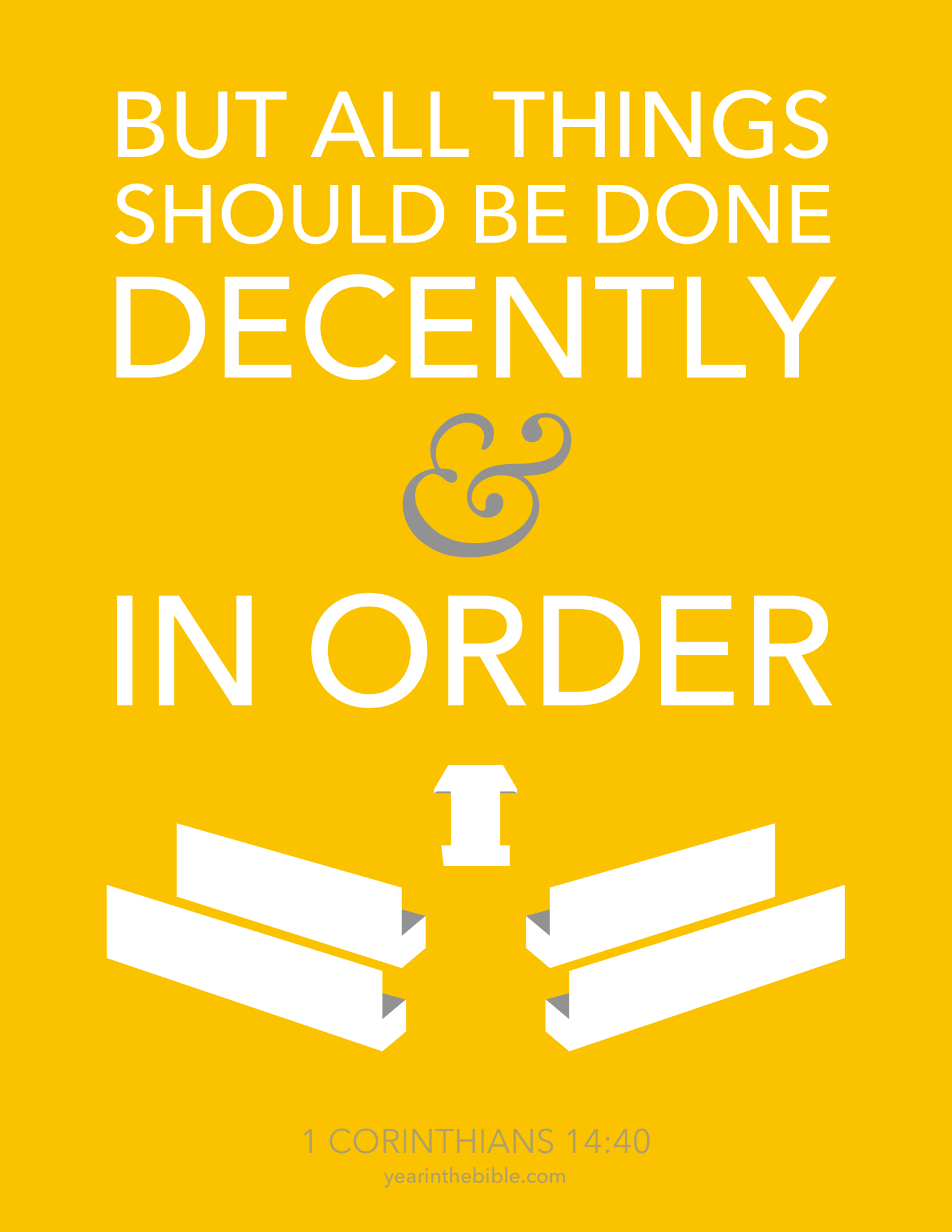 Memory Verse for 1 Cor 14.40