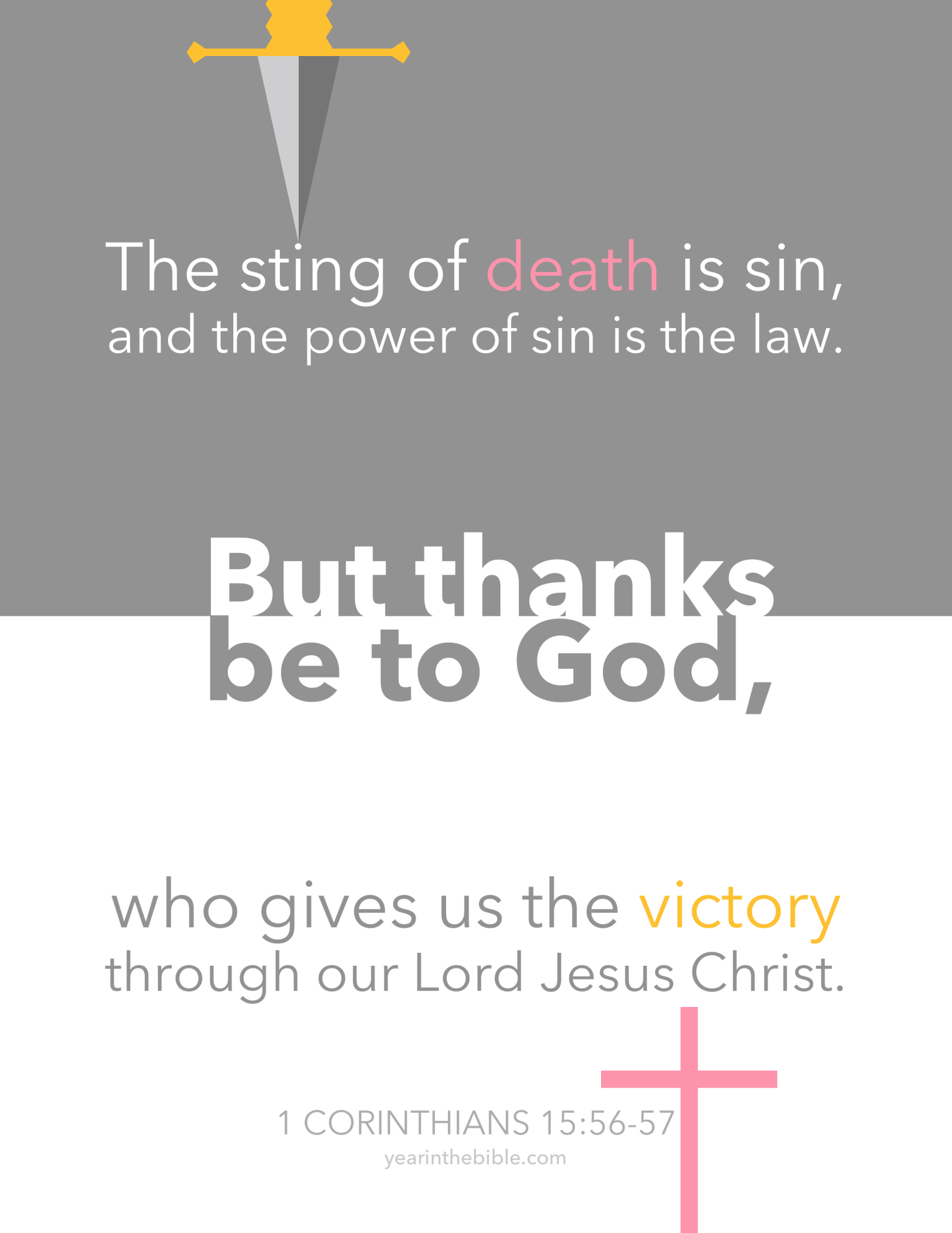 Memory Verse for 1 Cor 15.56-57