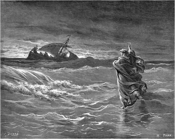 Gustave Dore, Jesus Walks on the Sea, c 1866